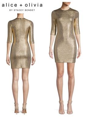 ALICE + OLIVIA Delora Fitted Mini Dress